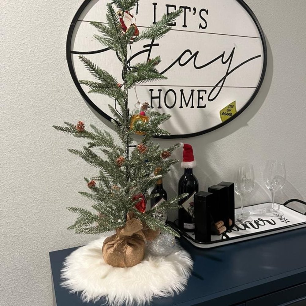 COPY - Round Fur Placemat, Washable Faux Fur Fluffy Table Small Place Mat Decor…